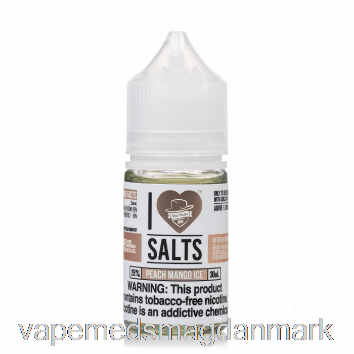 Vape Uden Nikotin Fersken Mangois - Jeg Elsker Salt - 30ml 50mg